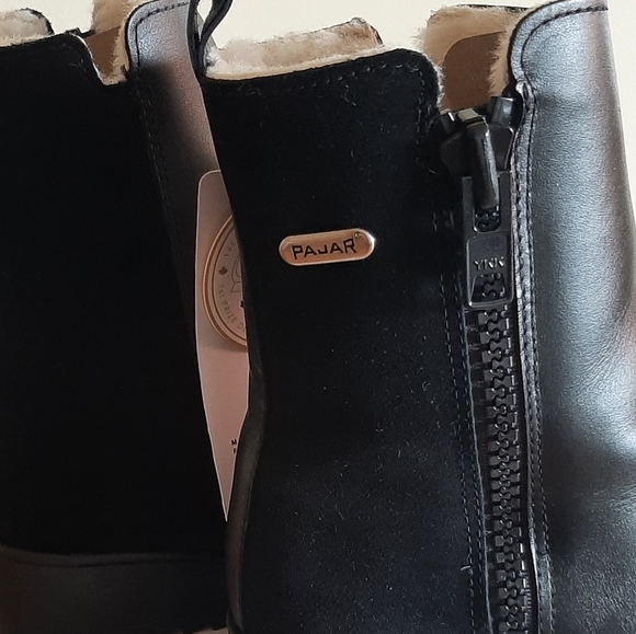 BRAND NEW PAJAR suede and leather winter boots shearling lining MADE IN CANADA - Picture 16 of 16